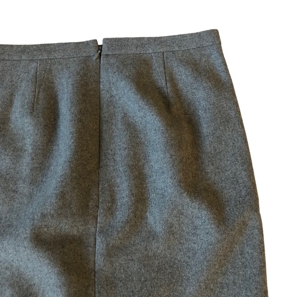 J. Crew Factory The Pencil Skirt Gray Wool Blend With Zipper Front - Picture 9 of 15